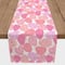 Pink Interconnected Heart Twill Table Runner